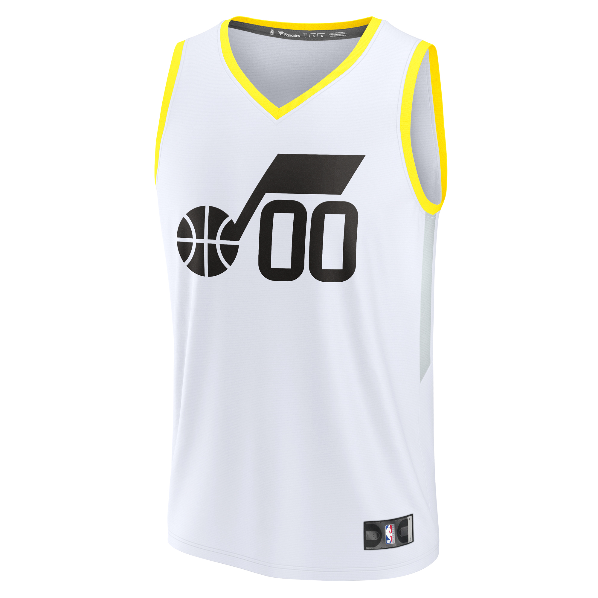 Youth Fanatics White Utah Jazz Fast Break Replica Custom Jersey - Association Edition - Image 3