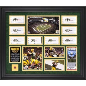 Green Bay Packers Super Bowl XLV Champions Season Ticket Collage-Limited Edition of 1000
