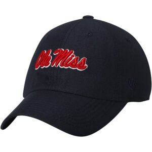 Men's Top of the World Navy Ole Miss Rebels Staple Adjustable Hat