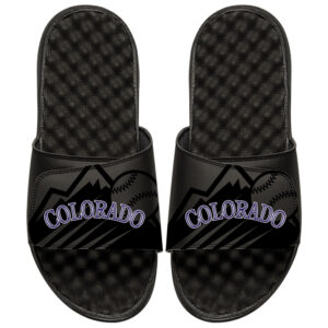 Colorado Rockies ISlide Youth MLB Tonal Pop Slide Sandals - Black
