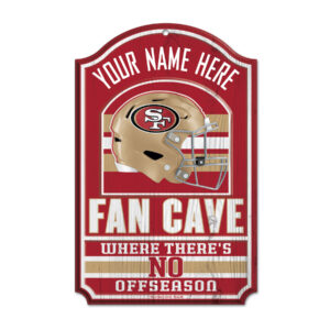 WinCraft San Francisco 49ers Personalized 11'' x 17'' Fan Cave Wood Sign