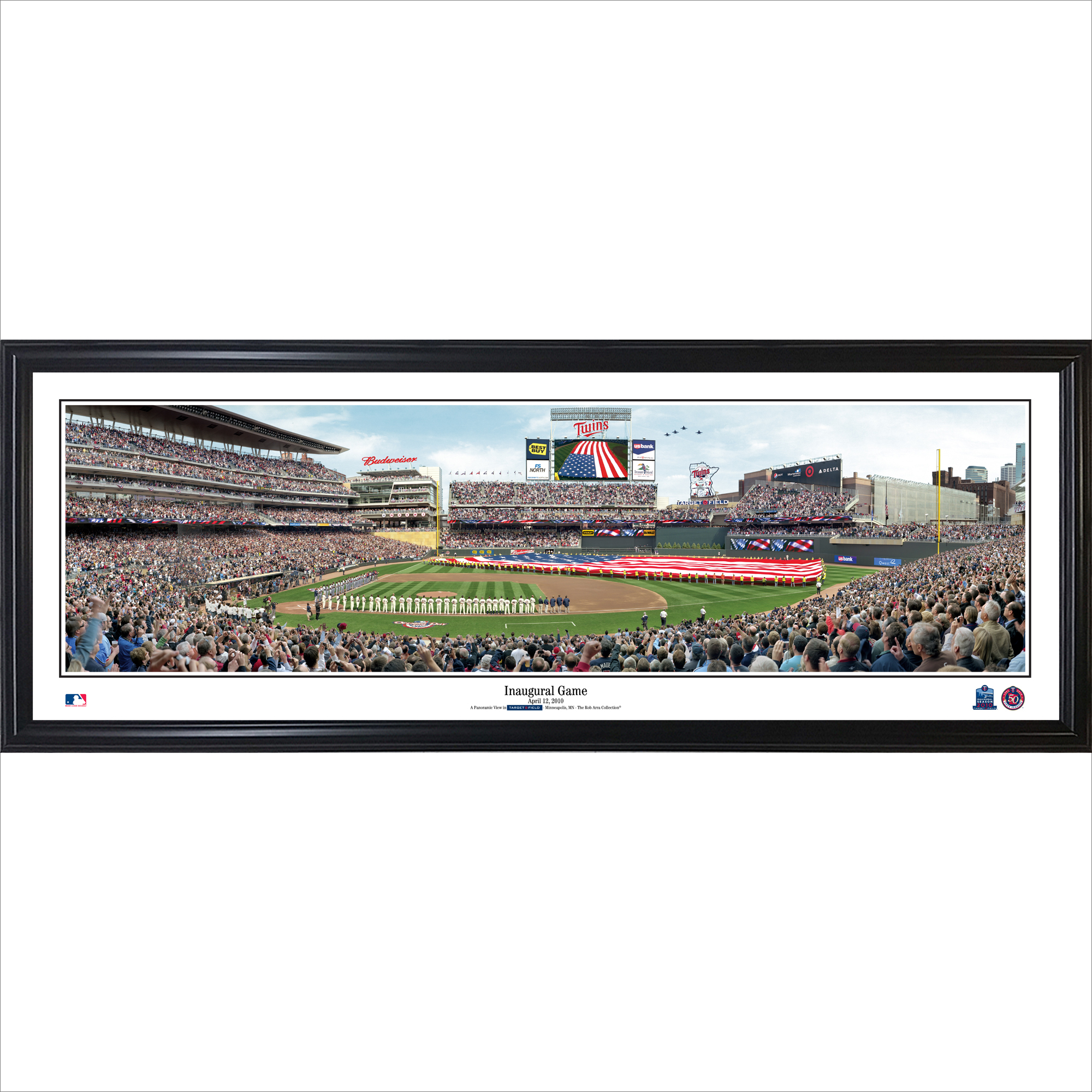 Minnesota Twins 39'' x 13.5'' Inaugural Game Standard Framed Panorama