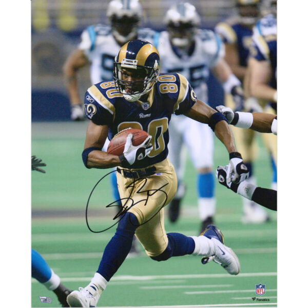 Isaac Bruce St. Louis Rams Autographed 16" x 20" Vertical Running Photograph