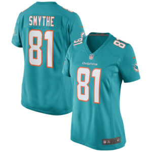 Women's Nike Durham Smythe Aqua Miami Dolphins Game Jersey