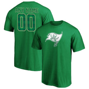 Men's Green Tampa Bay Buccaneers Emerald Plaid Personalized Name & Number T-Shirt