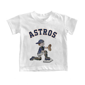 Toddler Tiny Turnip White Houston Astros Caleb the Catcher T-Shirt