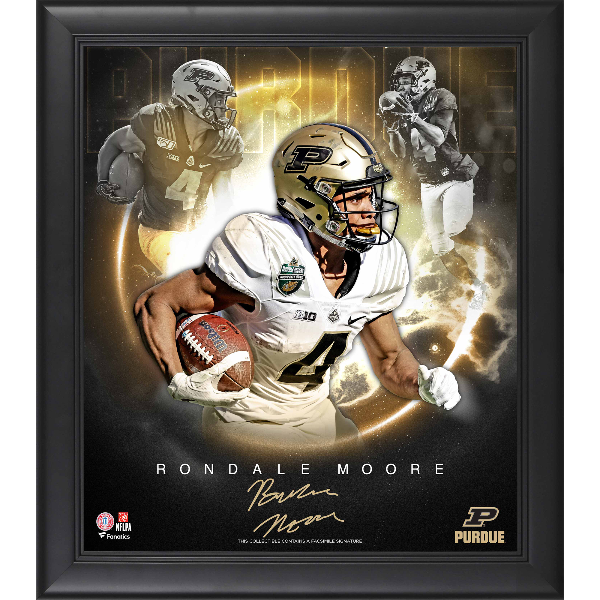 Rondale Moore Purdue Boilermakers Facsimile Signature Framed 15" x 17" Stars of the Game Collage