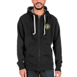 Men's Antigua Black XULA Gold Victory Full-Zip Hoodie
