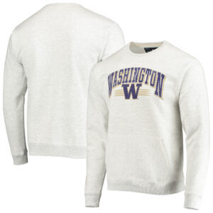 Men's League Collegiate Wear Heathered Gray Washington Huskies Upperclassman Pocket Pullover Sweatshirt