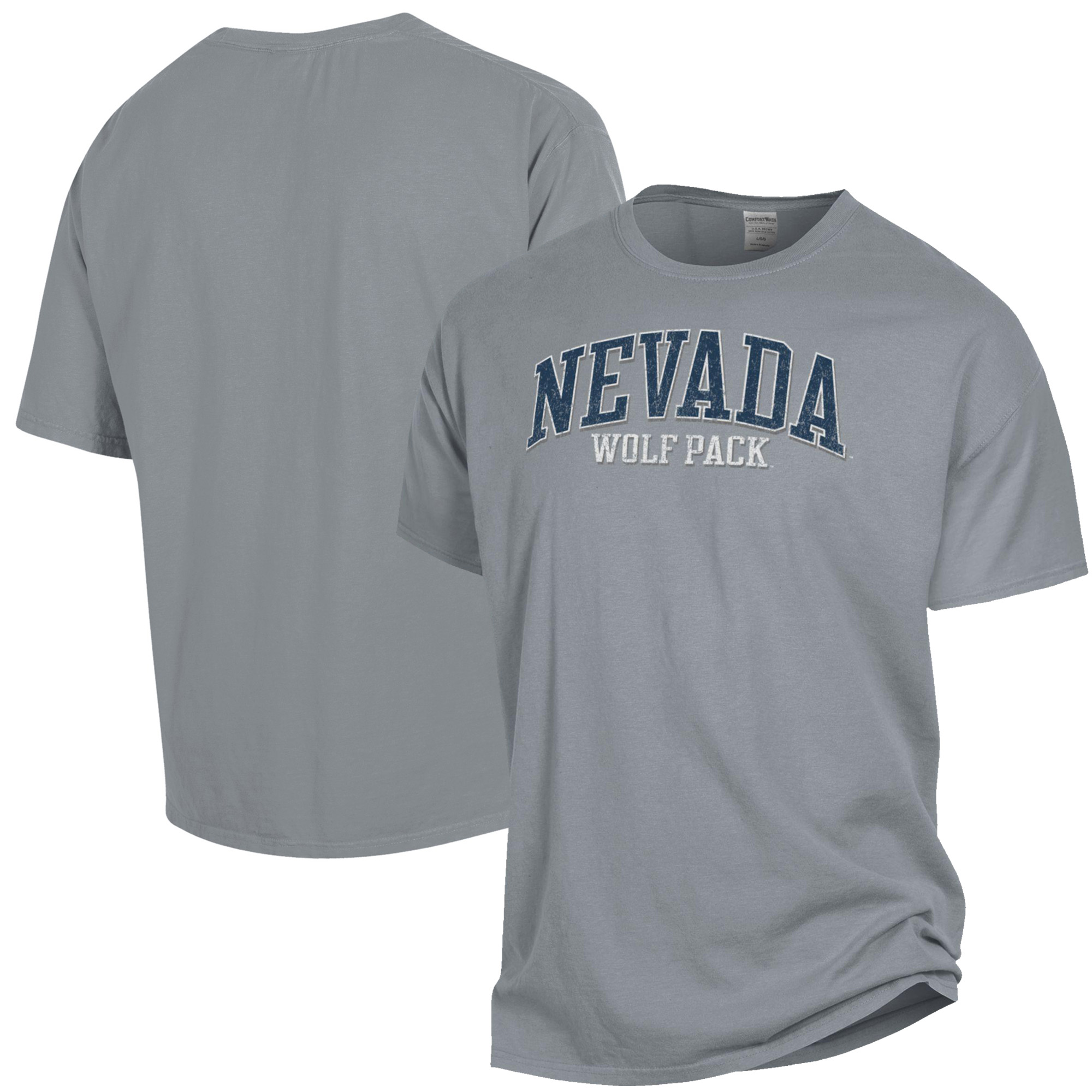 Men's ComfortWash Gray Nevada Wolf Pack Garment Dyed T-Shirt