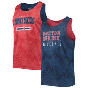 Men's FOCO Navy Boston Red Sox Floral Reversible Mesh Tank Top