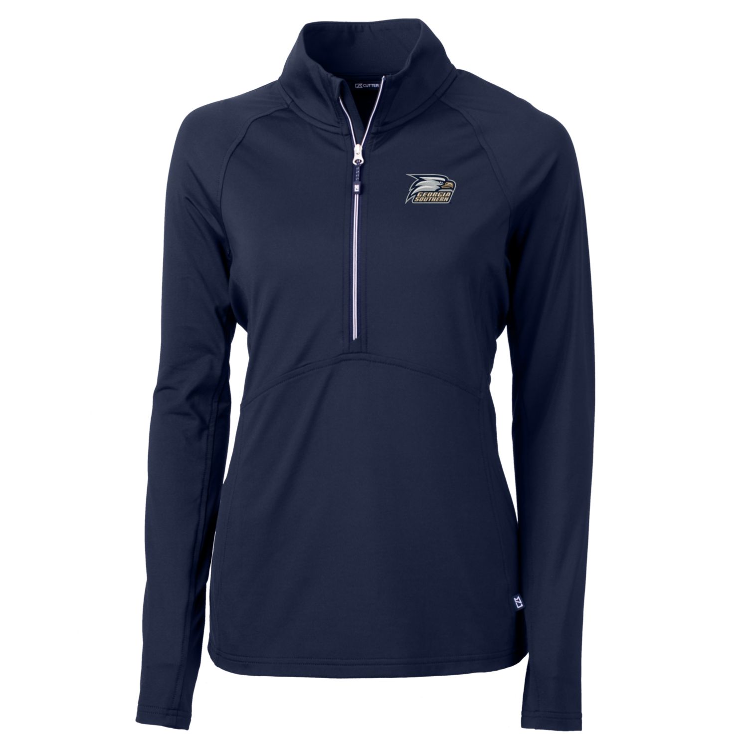 Women's Cutter & Buck Navy Georgia Southern Eagles Adapt Eco Knit Half-Zip Pullover Jacket