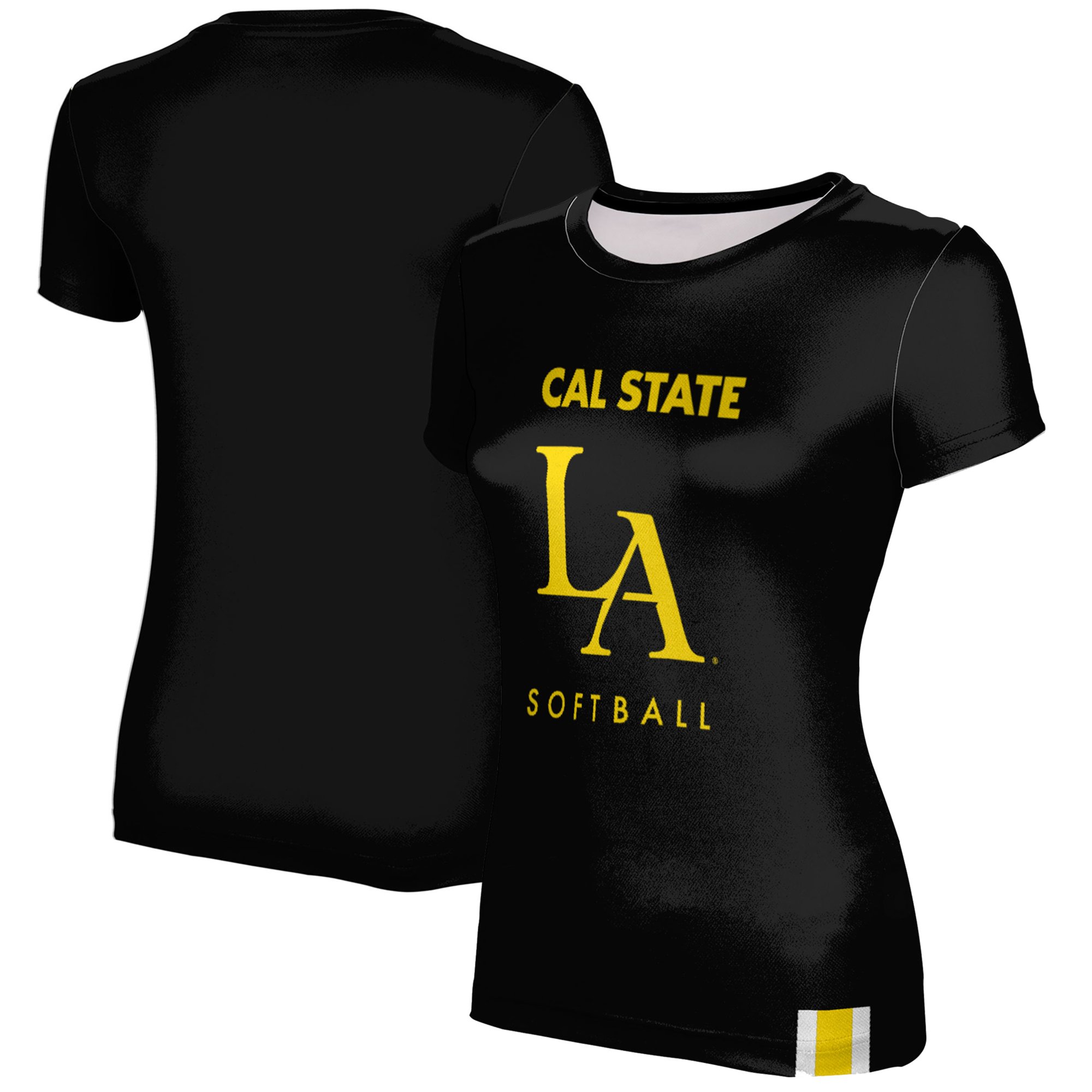 Women's Black Cal State L.A. Golden Eagles Softball T-Shirt - Image 5