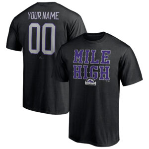 Men's Black Colorado Rockies Hometown Legend Personalized Name & Number T-Shirt