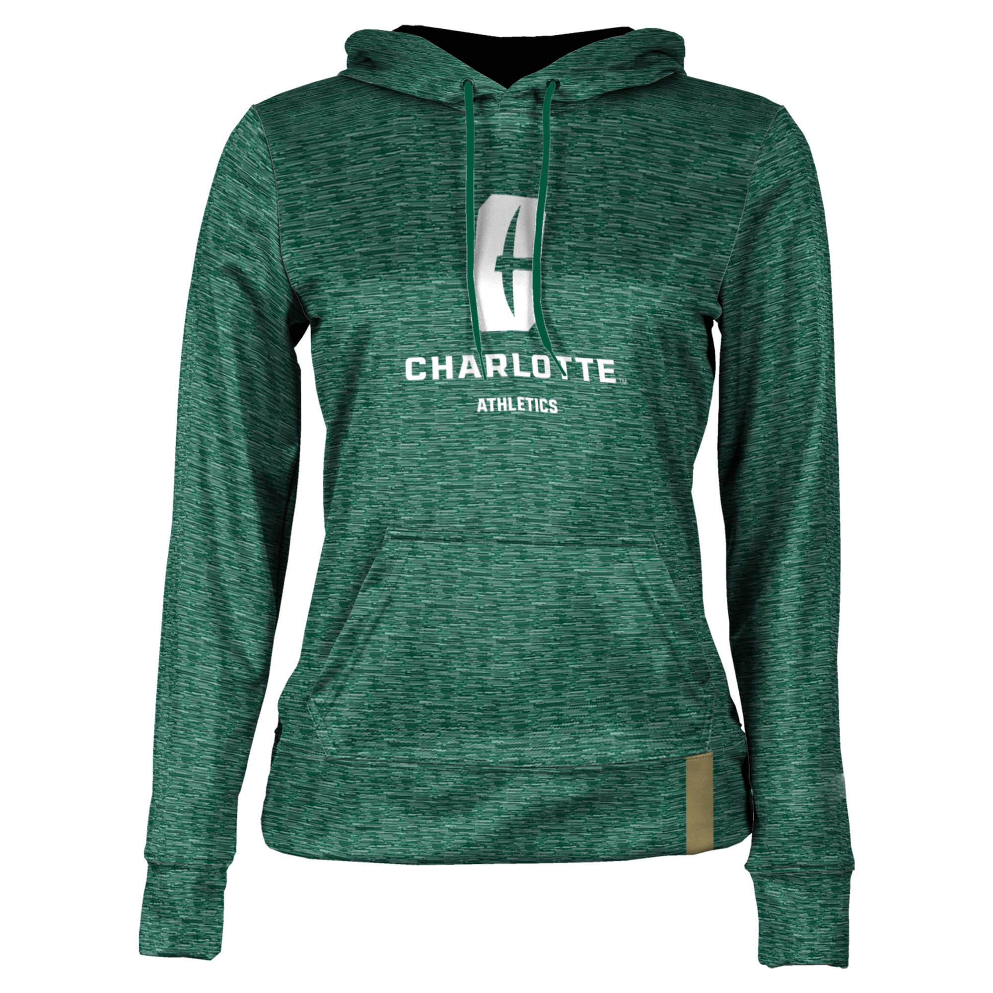 Women's Green Charlotte 49ers Athletics Pullover Hoodie - Image 6