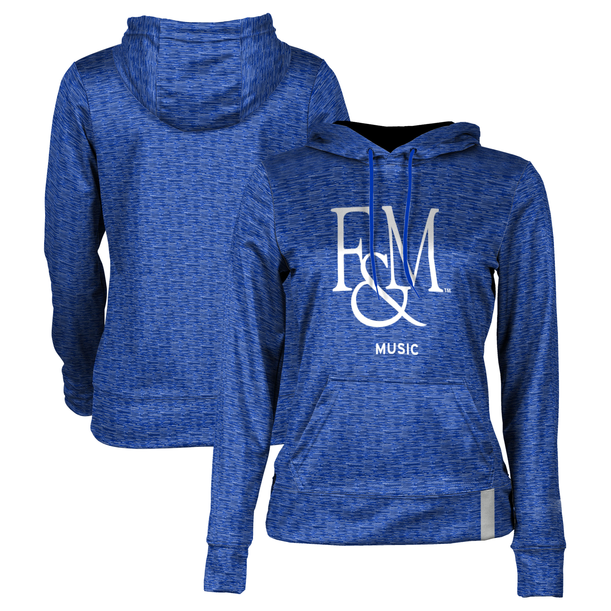 Women's Blue Franklin & Marshall Diplomats Music Pullover Hoodie - Image 8