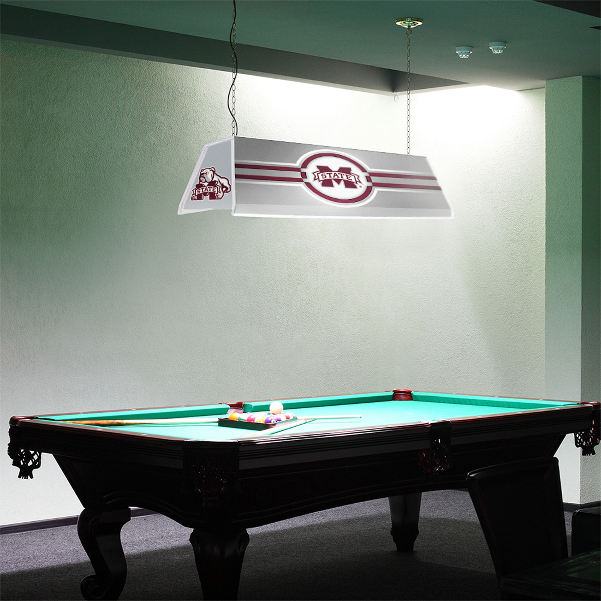 Mississippi State Bulldogs Logo 46'' x 13.5'' Pool Table Light - Image 6