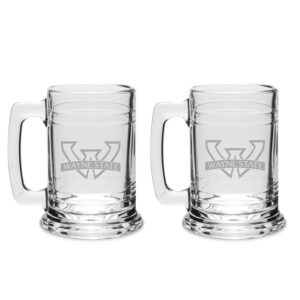 Wayne State Warriors 15oz. 2-Piece Colonial Tankard Set