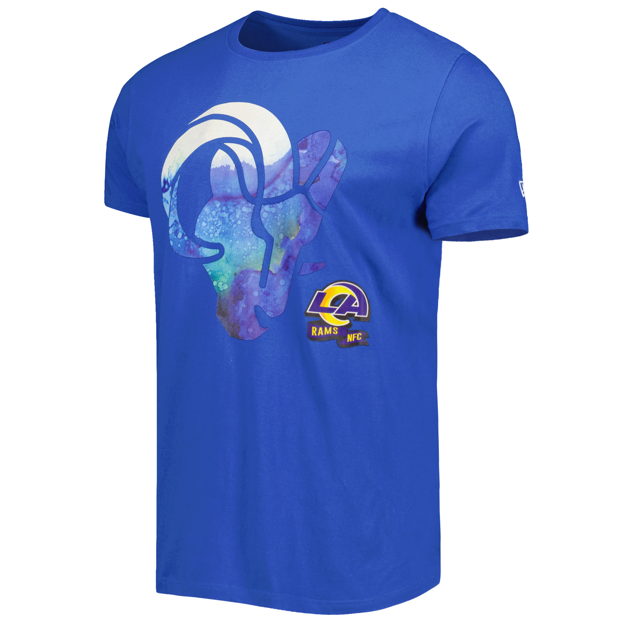 Men's New Era Royal Los Angeles Rams 2022 Sideline Ink Dye T-Shirt - Image 6