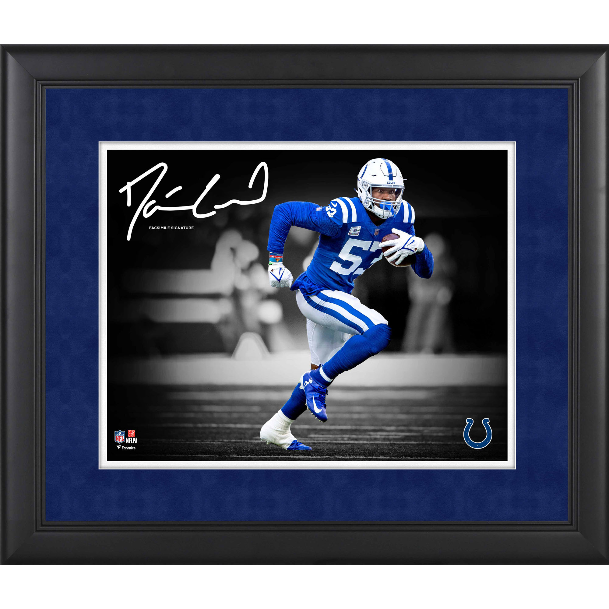 Shaquille Leonard Indianapolis Colts Facsimile Signature Framed 11" x 14" Spotlight Photograph