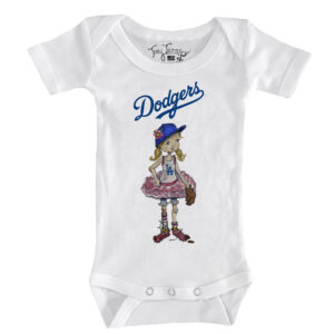 Infant Tiny Turnip White Los Angeles Dodgers Baseball Babes Bodysuit