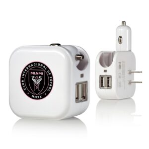 White Inter Miami CF Insignia USB Charger