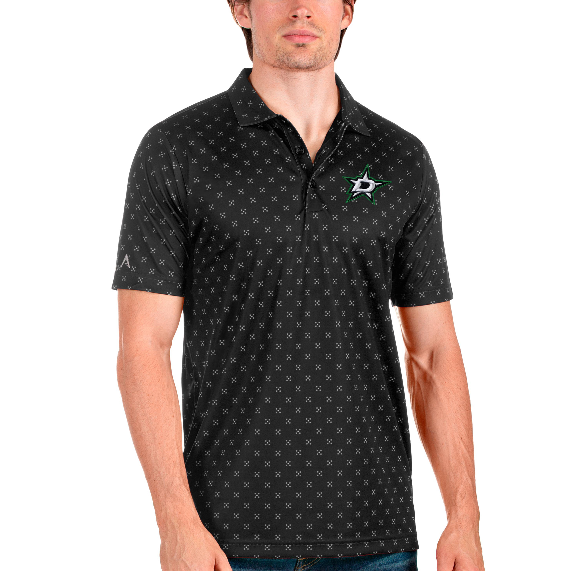 Men's Antigua Black Dallas Stars Spark Polo