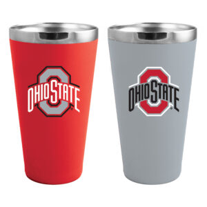 Ohio State Buckeyes Team Color 2-Pack 16oz. Pint Glass Set