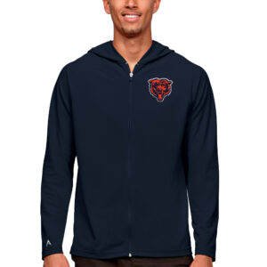 Men's Antigua Navy Chicago Bears Logo Legacy Full-Zip Hoodie
