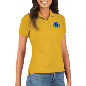 Women's Antigua Gold North Georgia Nighthawks Legacy Pique Polo