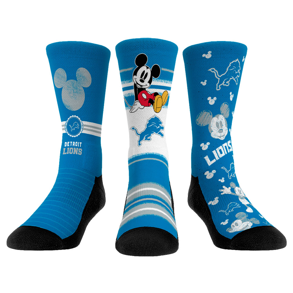 Youth Rock Em Socks Detroit Lions Disney Three-Pack Crew Socks Set