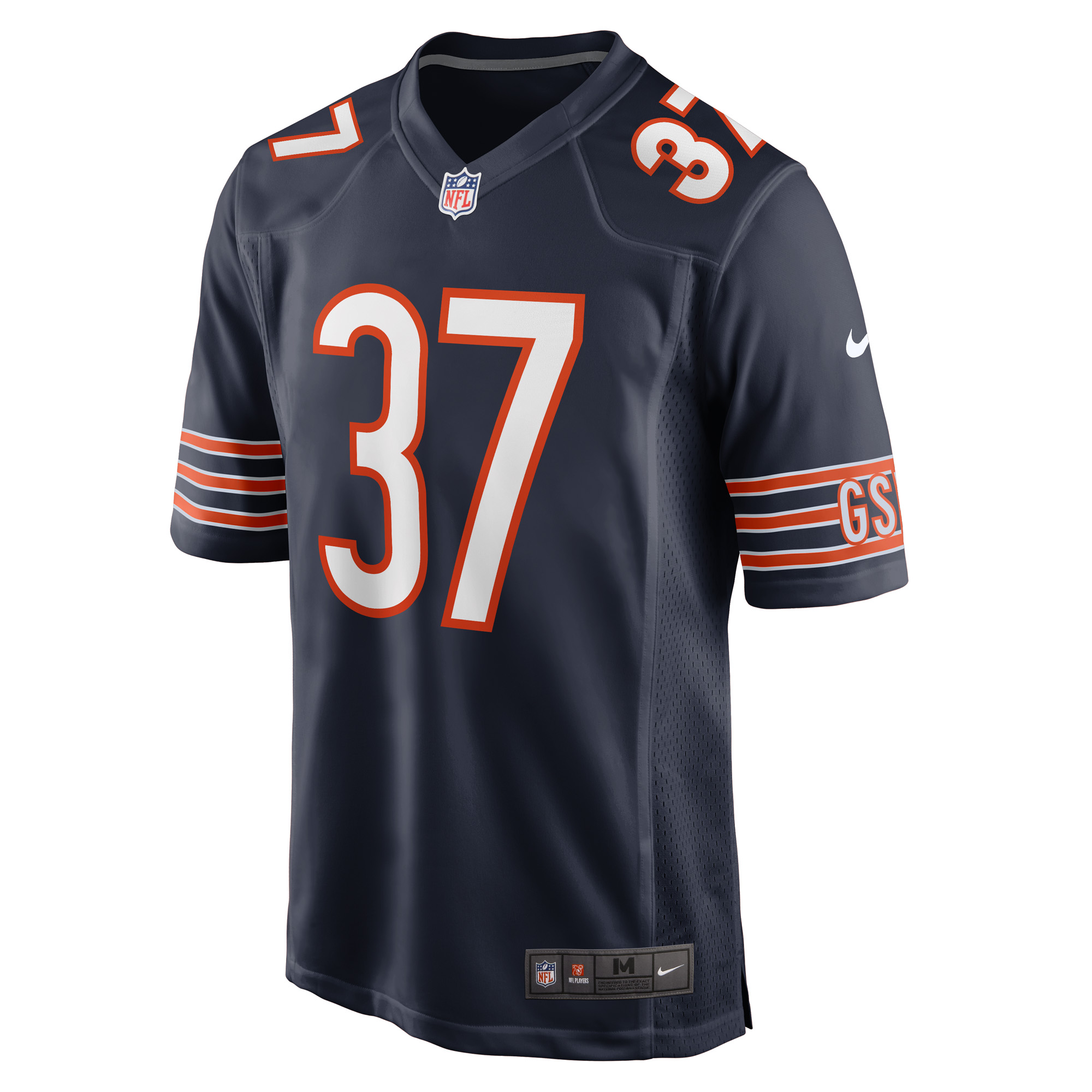 Men's Nike Elijah Hicks Navy Chicago Bears Game Player Jersey - Image 6