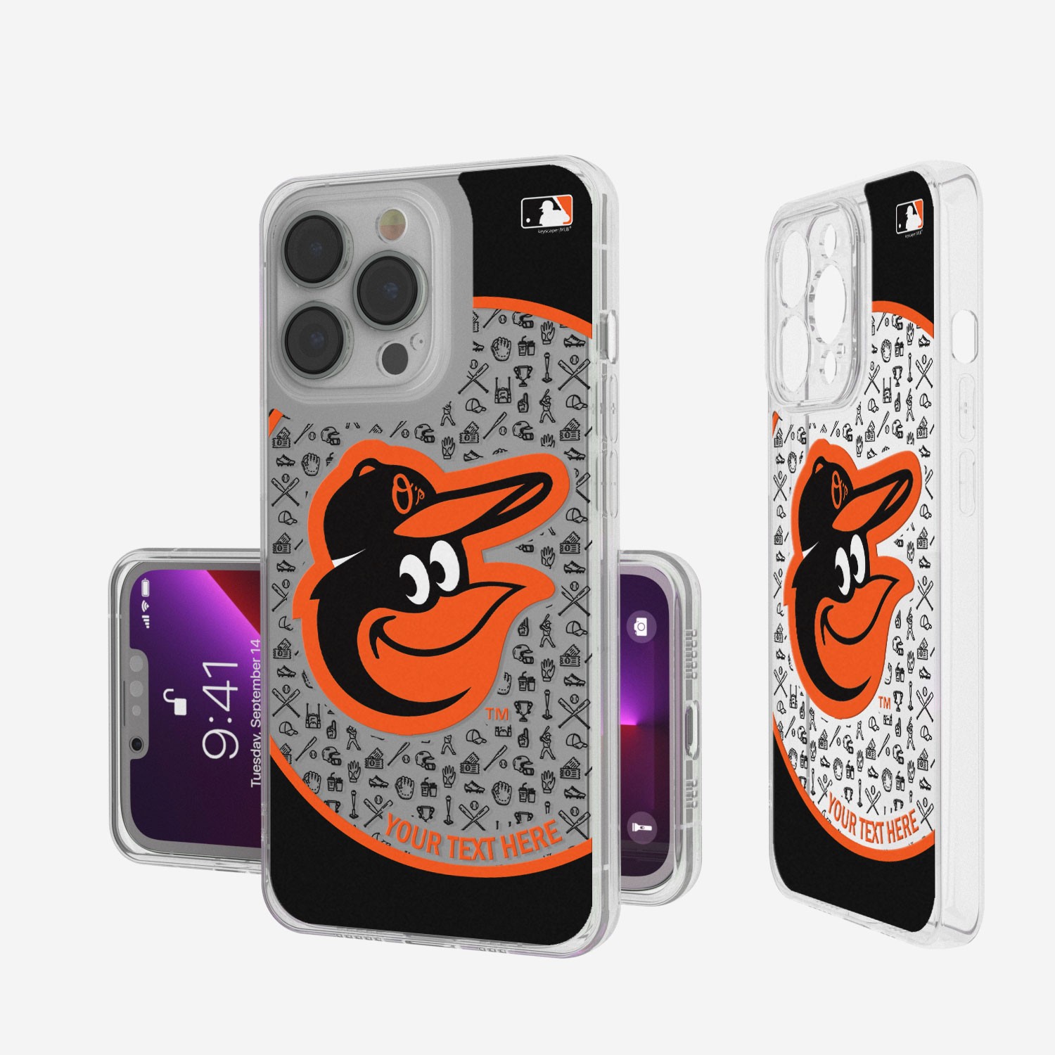 Baltimore Orioles Circle Design iPhone Clear Case