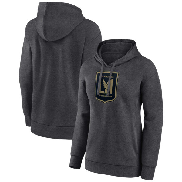 Women's Charcoal LAFC Official Logo Pullover Hoodie