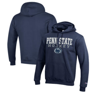 Men's Champion Navy Penn State Nittany Lions Stack Logo Hockey Powerblend Pullover Hoodie