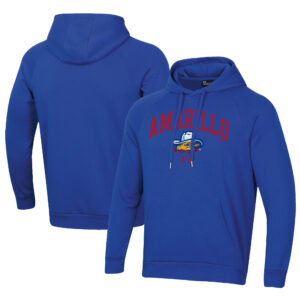 Men's Under Armour Royal Amarillo Sod Poodles All Day Fleece Pullover Hoodie