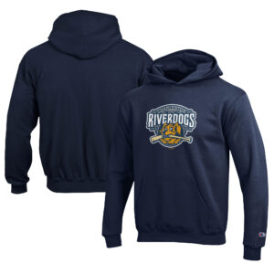 Youth Champion Navy Charleston RiverDogs Eco Powerblend Pullover Hoodie