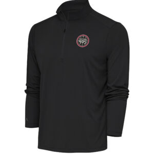 Men's Antigua  Charcoal Raptors 905 Tribute Quarter-Zip Pullover Top