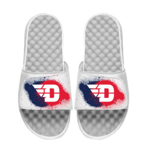 Youth ISlide  White Dayton Flyers Spray Paint Slide Sandals