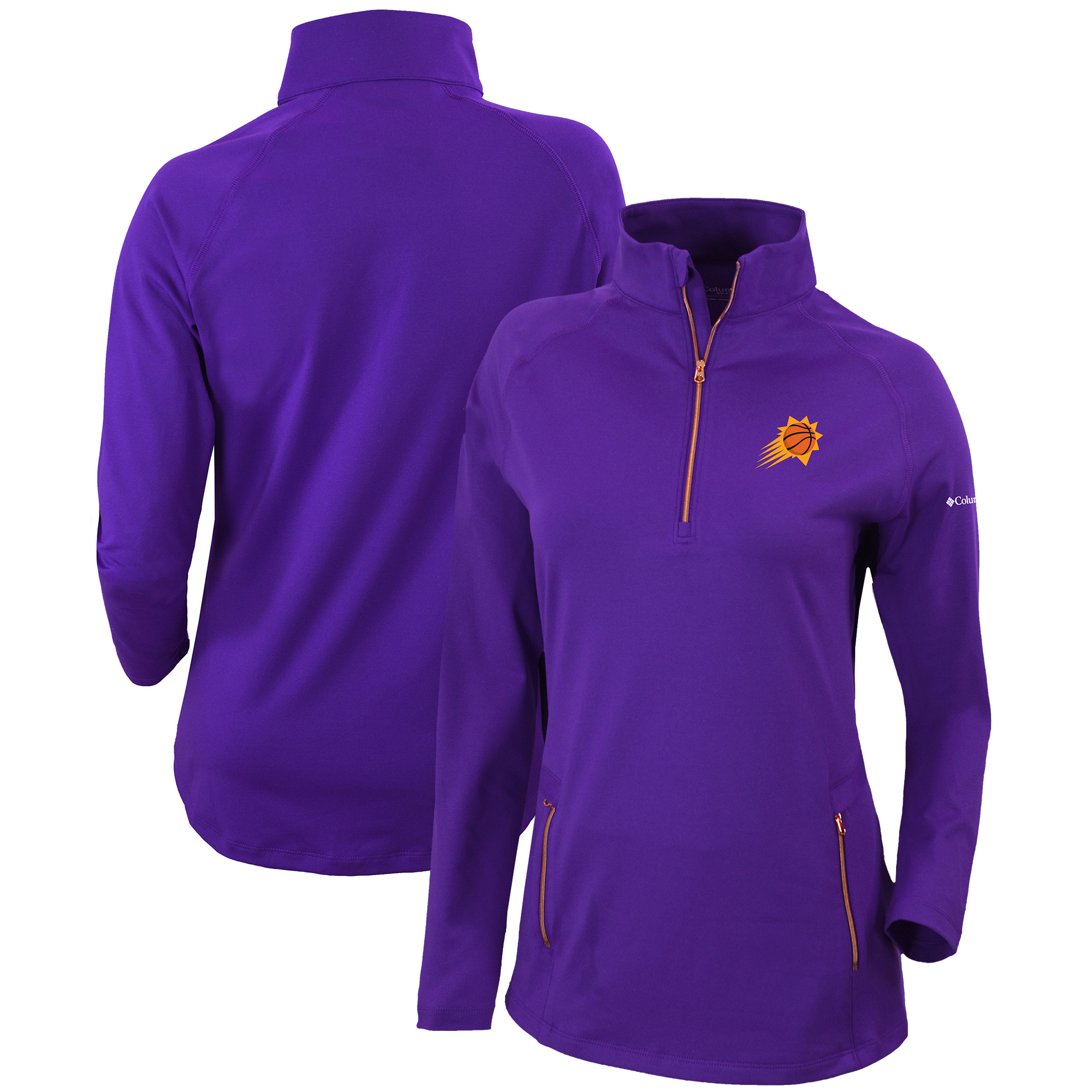 Women's Columbia Purple Phoenix Suns Omni-Wick Outward Nine Quarter-Zip Pullover Top - Image 5