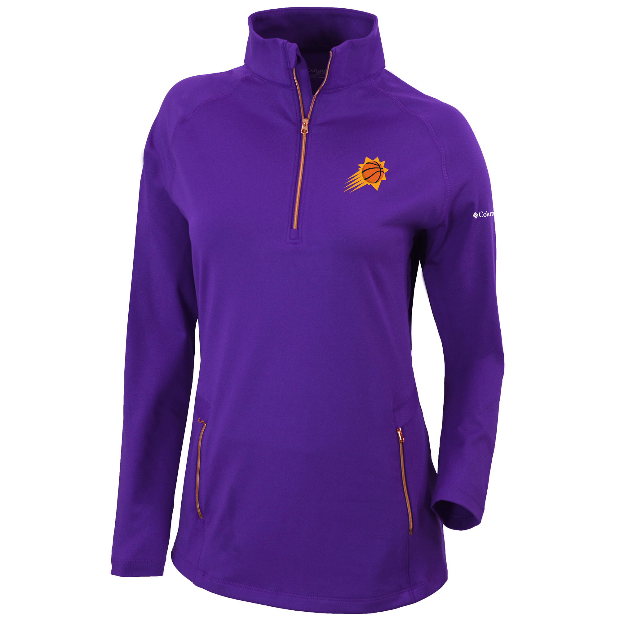 Women's Columbia Purple Phoenix Suns Omni-Wick Outward Nine Quarter-Zip Pullover Top - Image 6