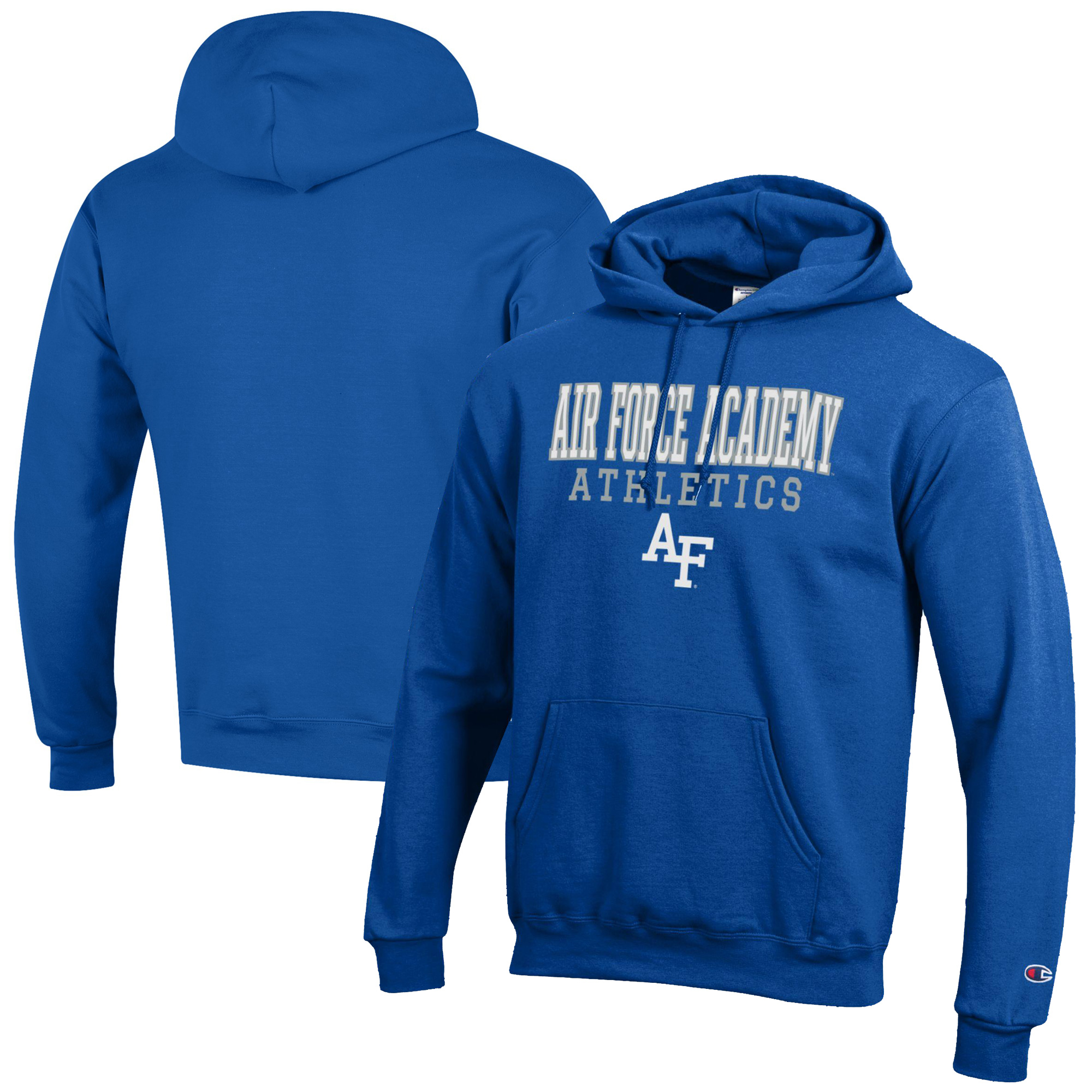 Men's Champion Royal Air Force Falcons Athletics Logo Stack Pullover Hoodie