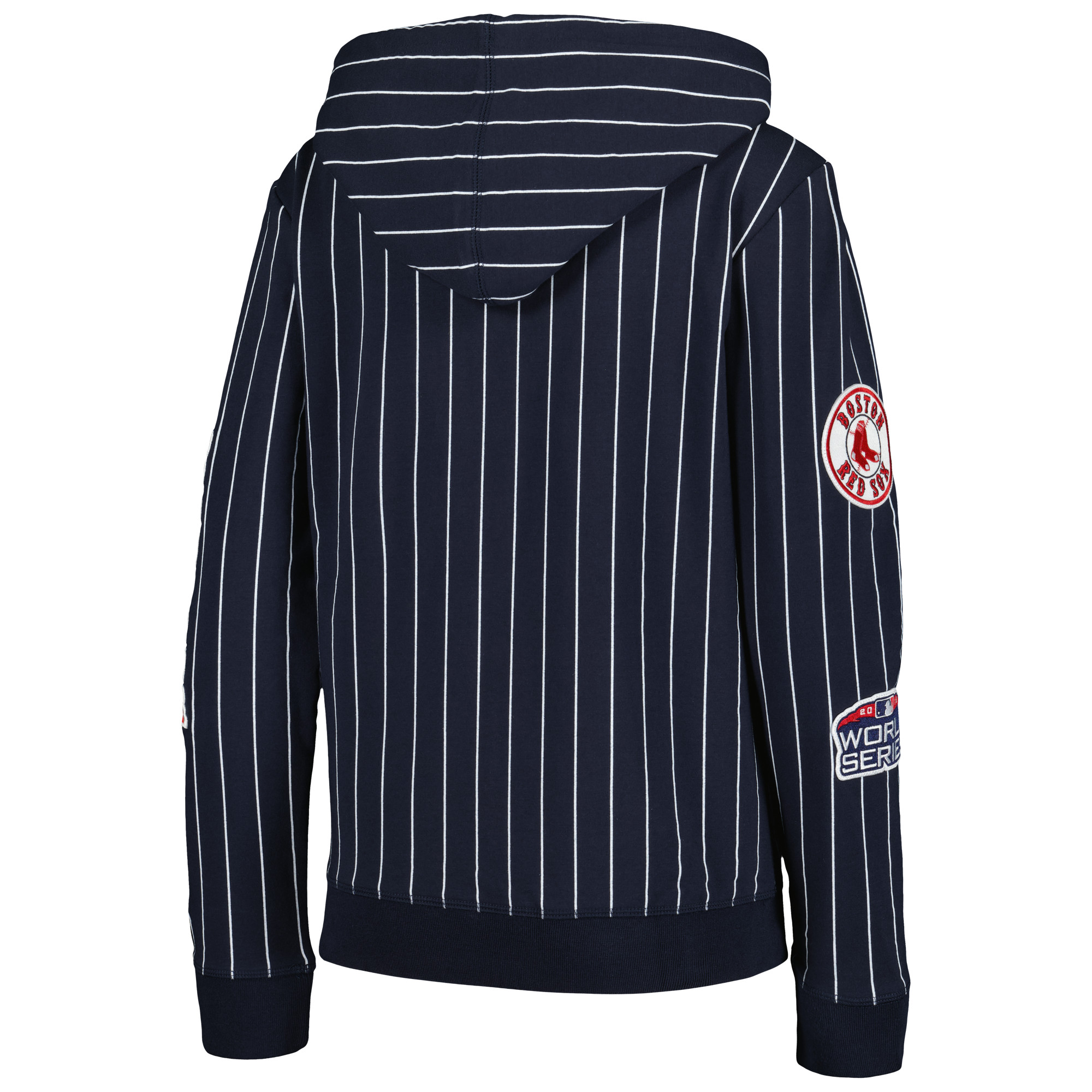 Women's New Era Navy Boston Red Sox Pinstripe Tri-Blend Full-Zip Jacket - Image 7