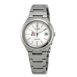 Women's  Silver Arizona Wildcats Eco-Drive Stainless Steel Watch