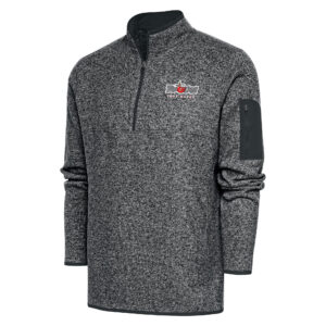 Men's Antigua  Heather Gray Fort Wayne TinCaps Big & Tall Fortune Quarter-Zip Pullover Jacket
