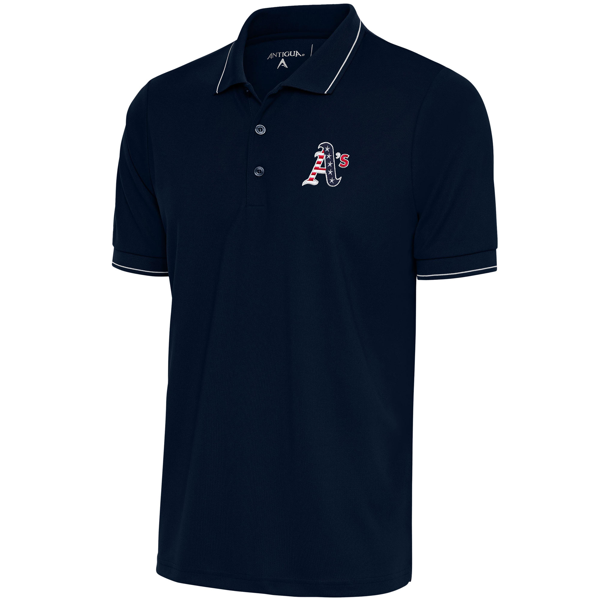 Men's Antigua Navy/White Athletics Patriotic Affluent Polo