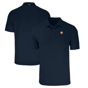 Men's Cutter & Buck Navy Houston Astros Big & Tall Forge Eco Stretch Recycled Polo