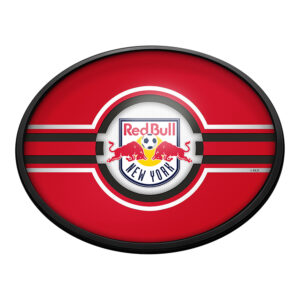 New York Red Bulls 18'' x 14'' Slimline Illuminated Striped Oval Wall Sign