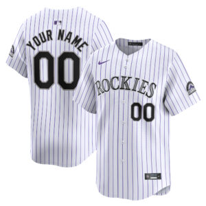 Men's Nike White Colorado Rockies Home Limited Custom Jersey