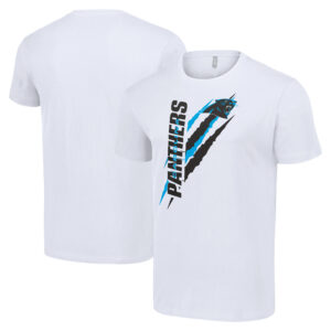 Men's Starter  White Carolina Panthers Color Scratch T-Shirt